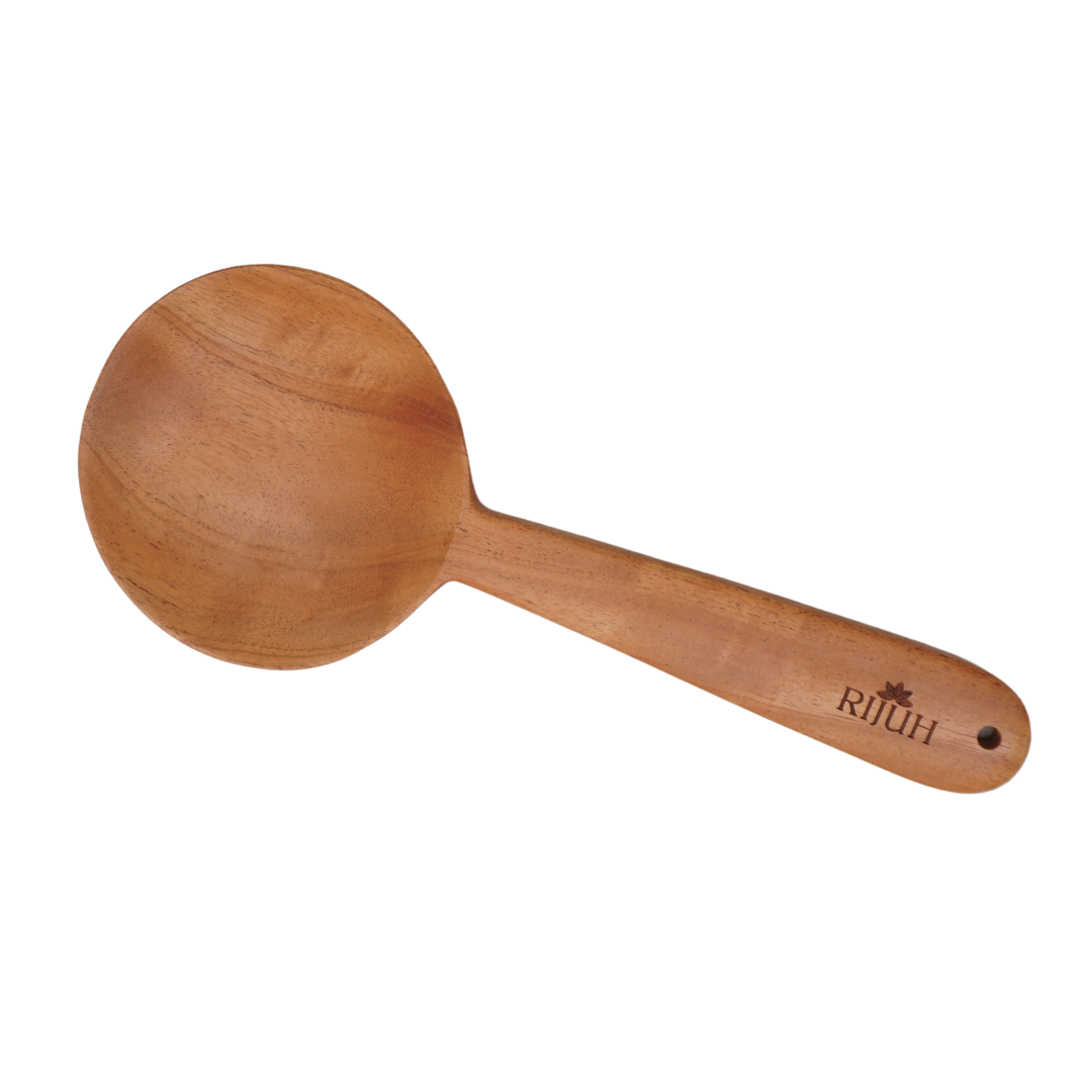 Rijuh Neem wood Round Serving Spoon