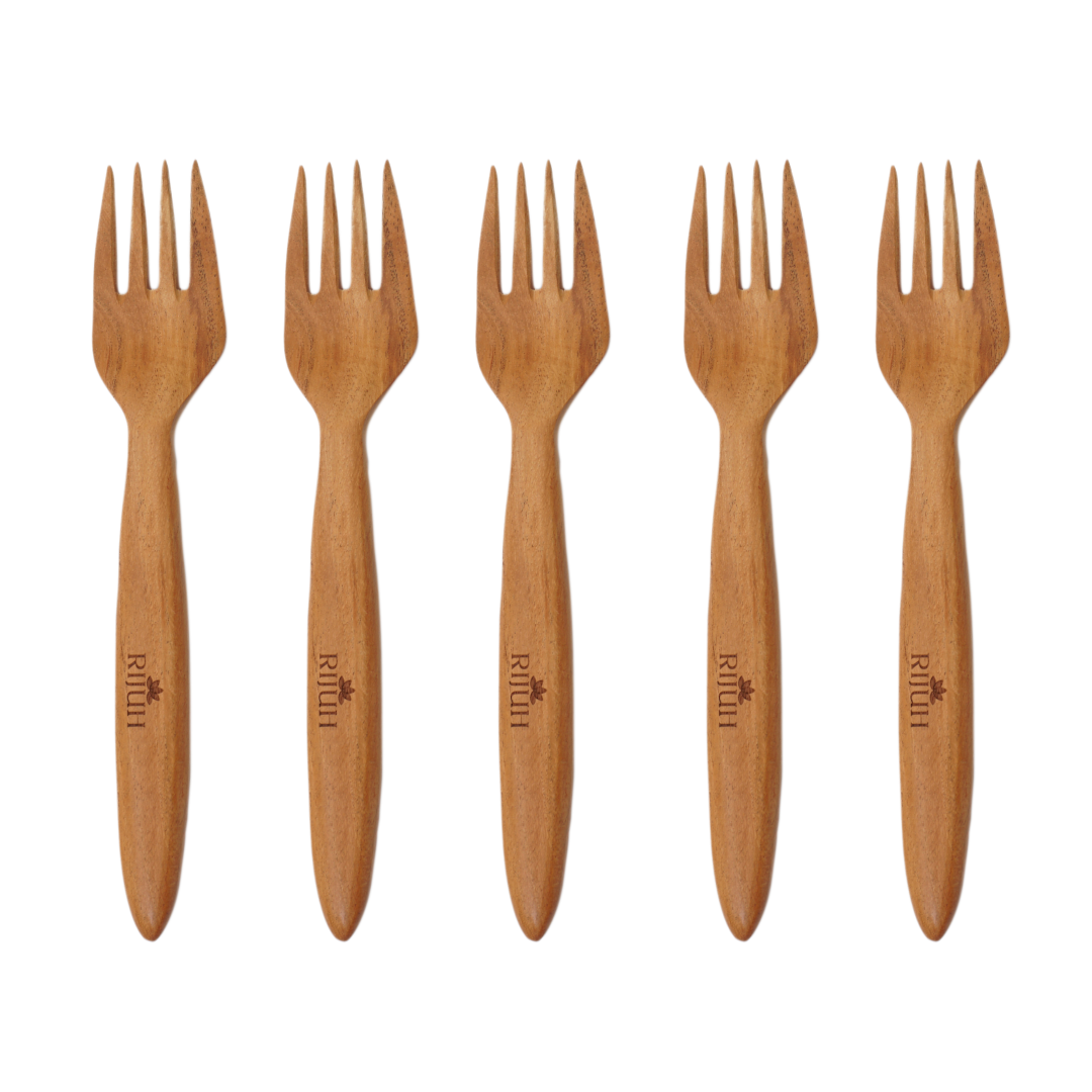 Wooden Fork | Made with Neem wood | Best for scooping and serving