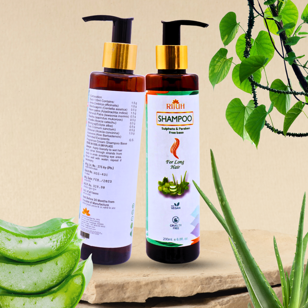 Rijuh’s Aloevera Herbal Shampoo 200 ml (Buy one get one FREE)
