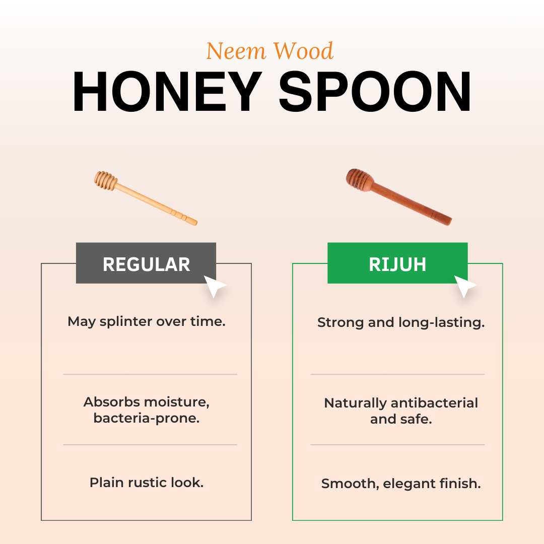 Rijuh Neem wood Honey Spoon | Honey Dipper