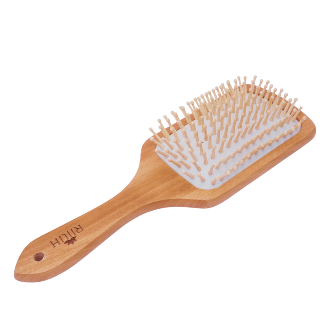Bamboo Wood Paddle Hair Brush