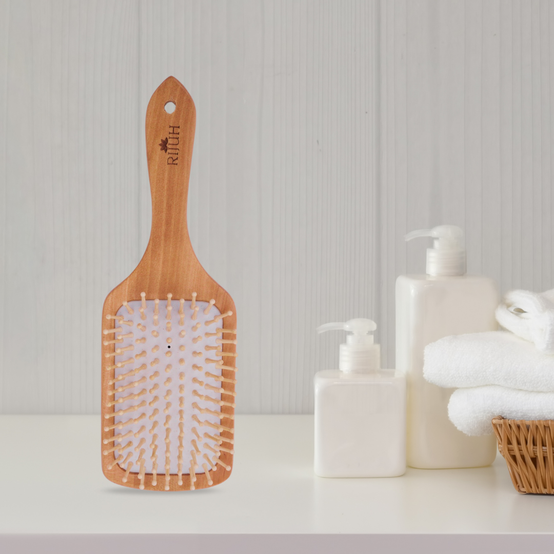 Bamboo Wood Paddle Hair Brush