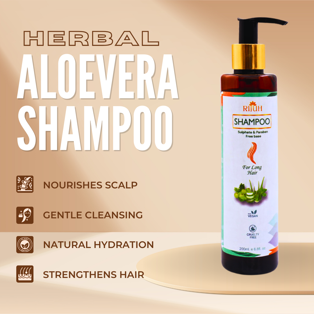Rijuh’s Aloevera Herbal Shampoo 200 ml (Buy one get one FREE)