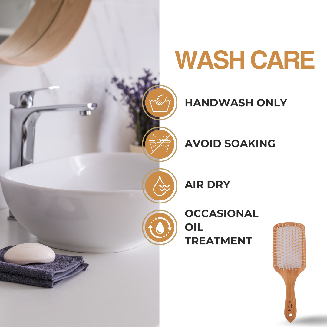 Bamboo Wood Paddle Hair Brush