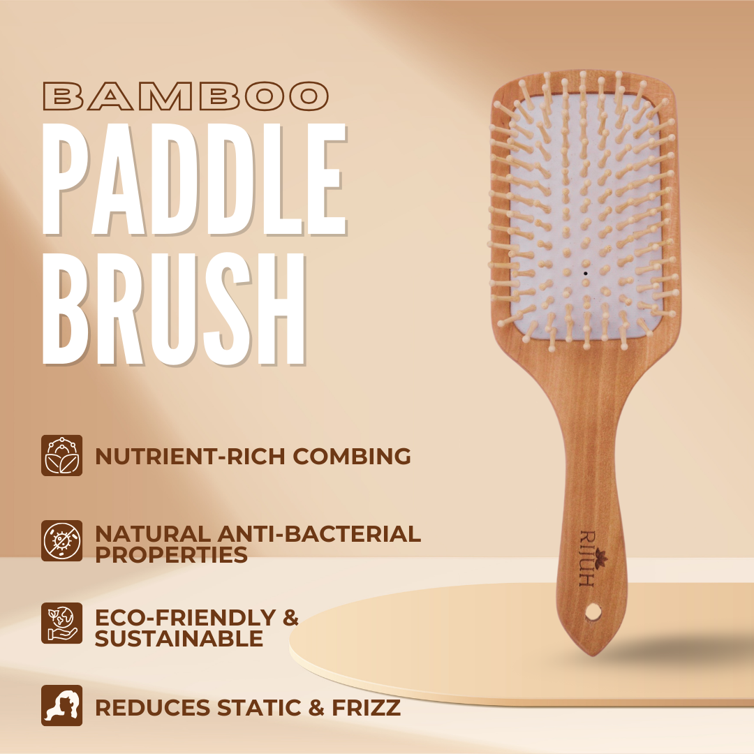 Bamboo Wood Paddle Hair Brush
