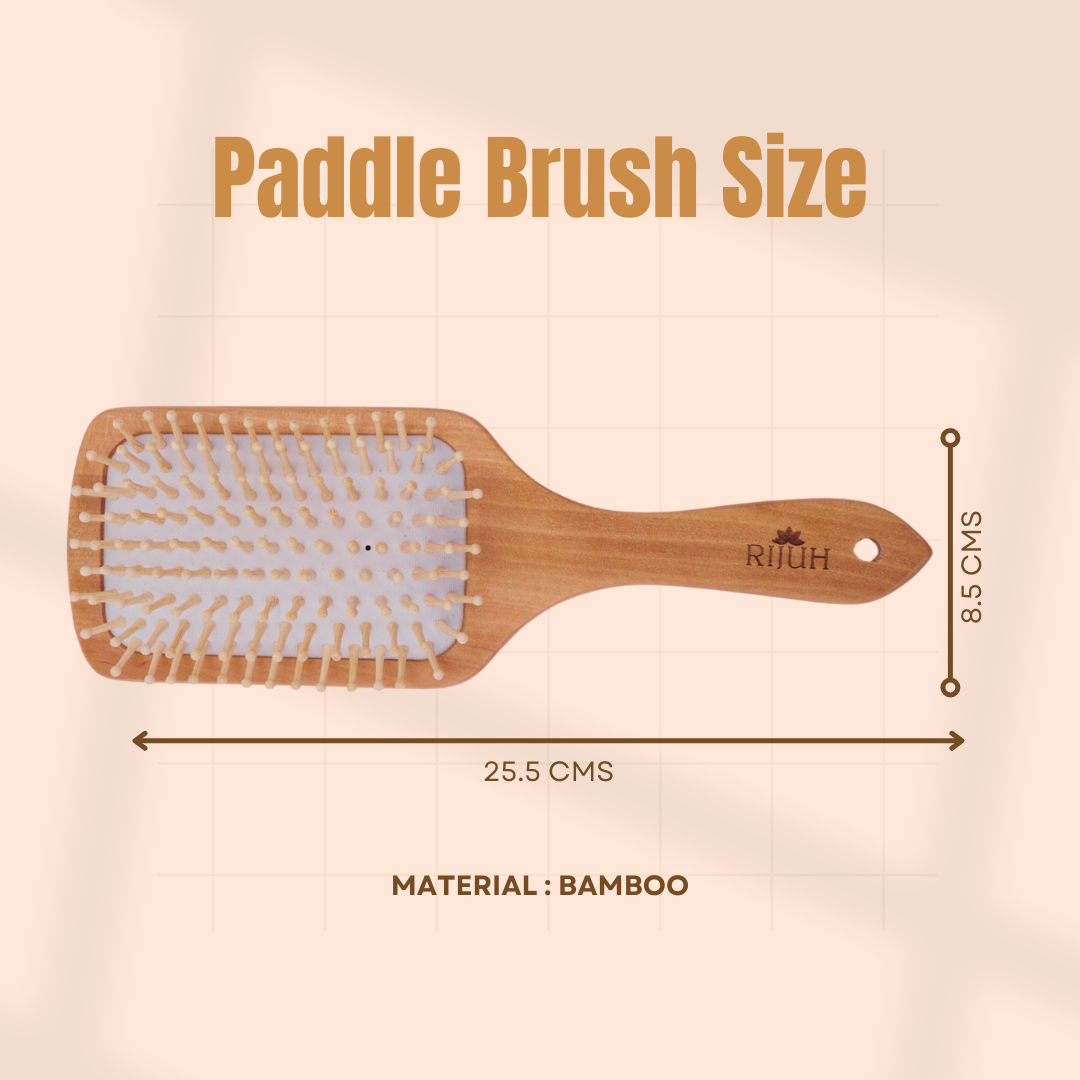 Bamboo Wood Paddle Hair Brush