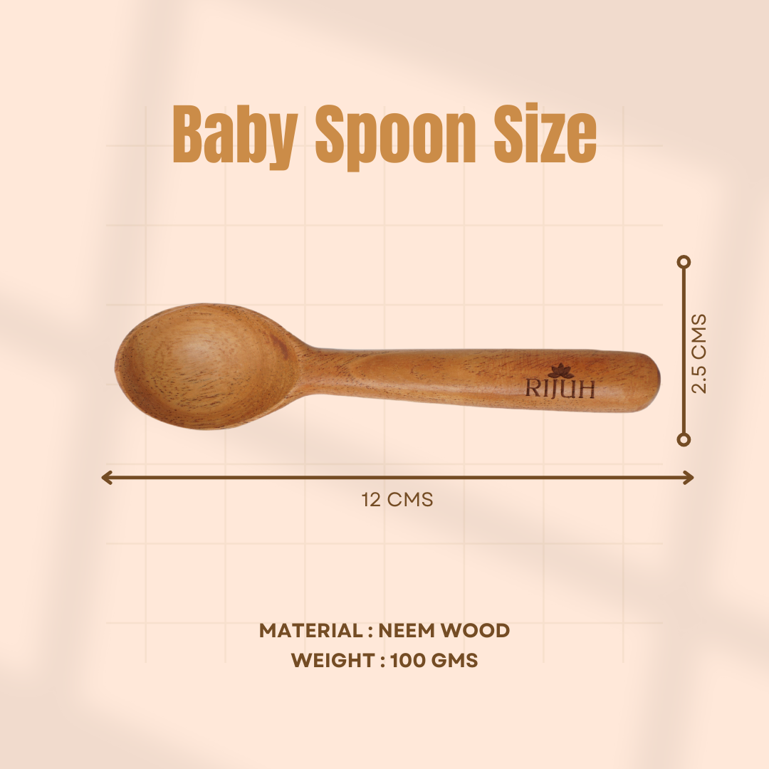 Eco-Friendly Neem Wood Baby Spoon | Safe, BPA-Free, and Sustainable Cutlery