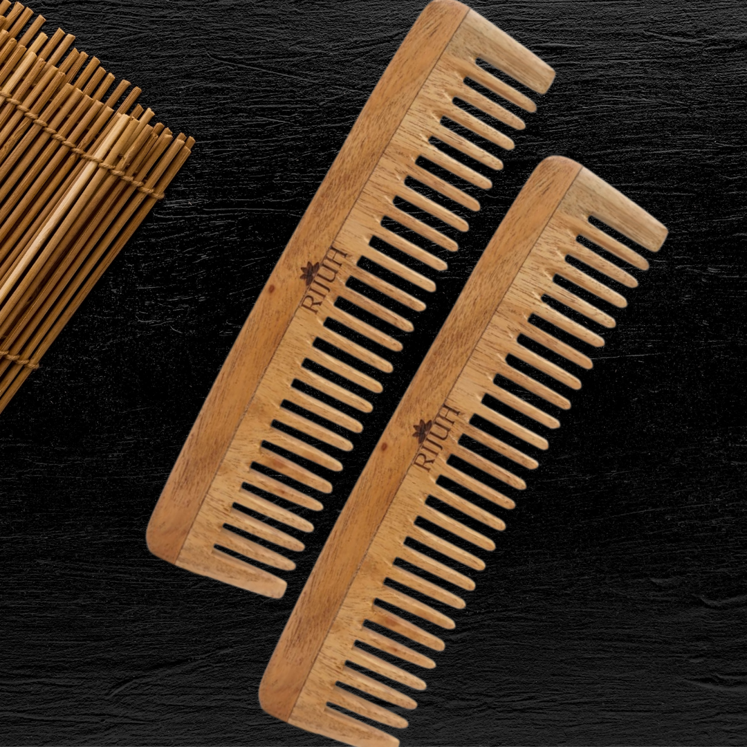 Kacchi Neem Wooden Big Tooth Comb