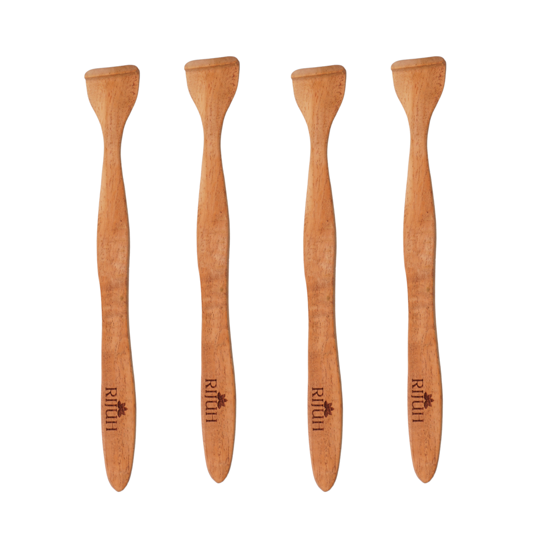 Rijuh Neem Wood Tongue Cleaner | Sustainable, Eco-Friendly, and Chemical-Free