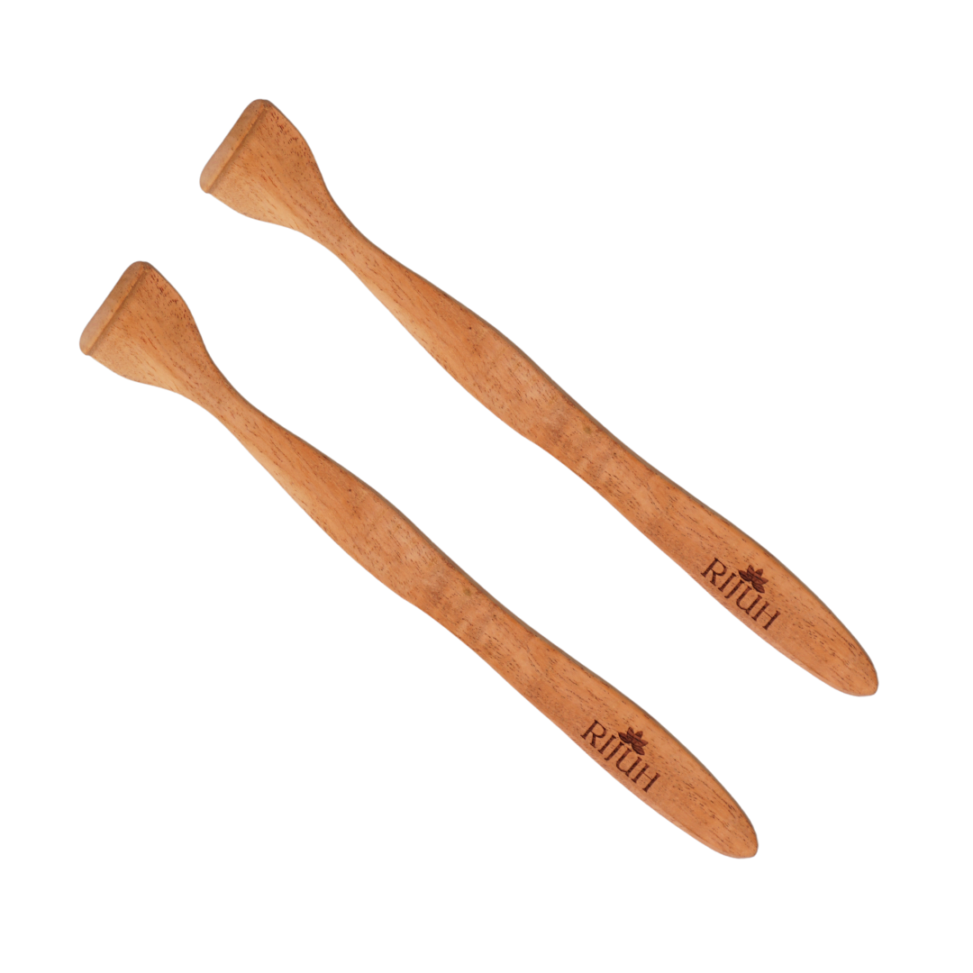 Rijuh Neem Wood Tongue Cleaner | Sustainable, Eco-Friendly, and Chemical-Free