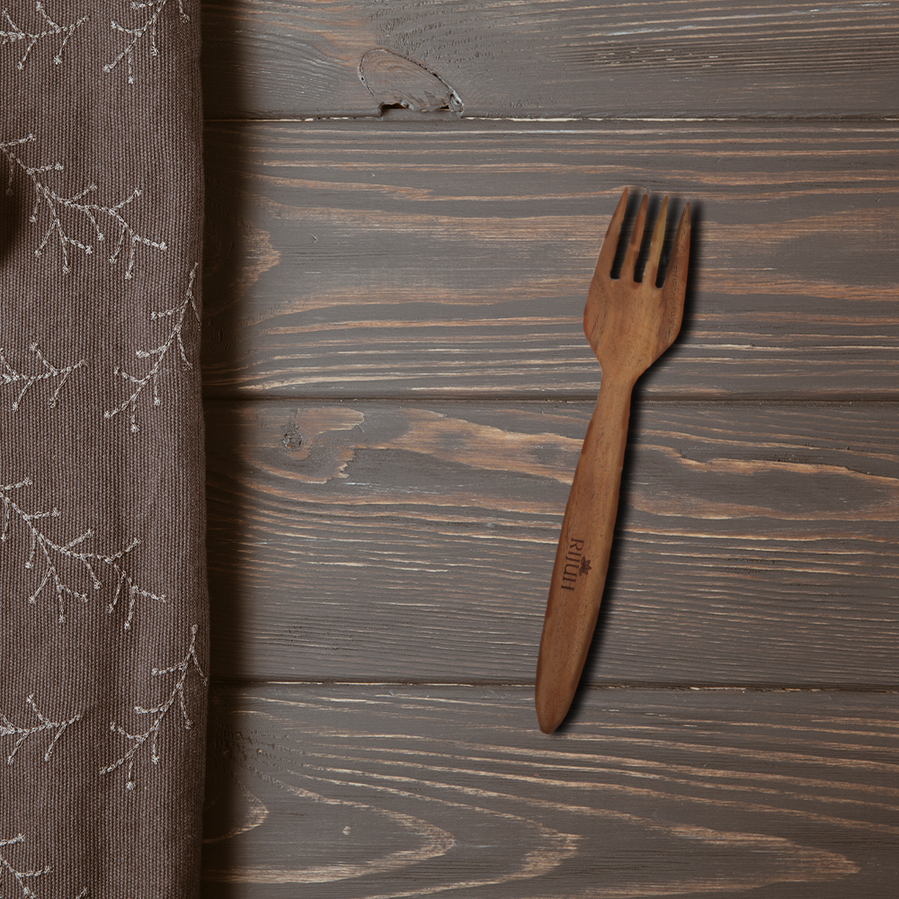 Wooden Fork | Made with Neem wood | Best for scooping and serving