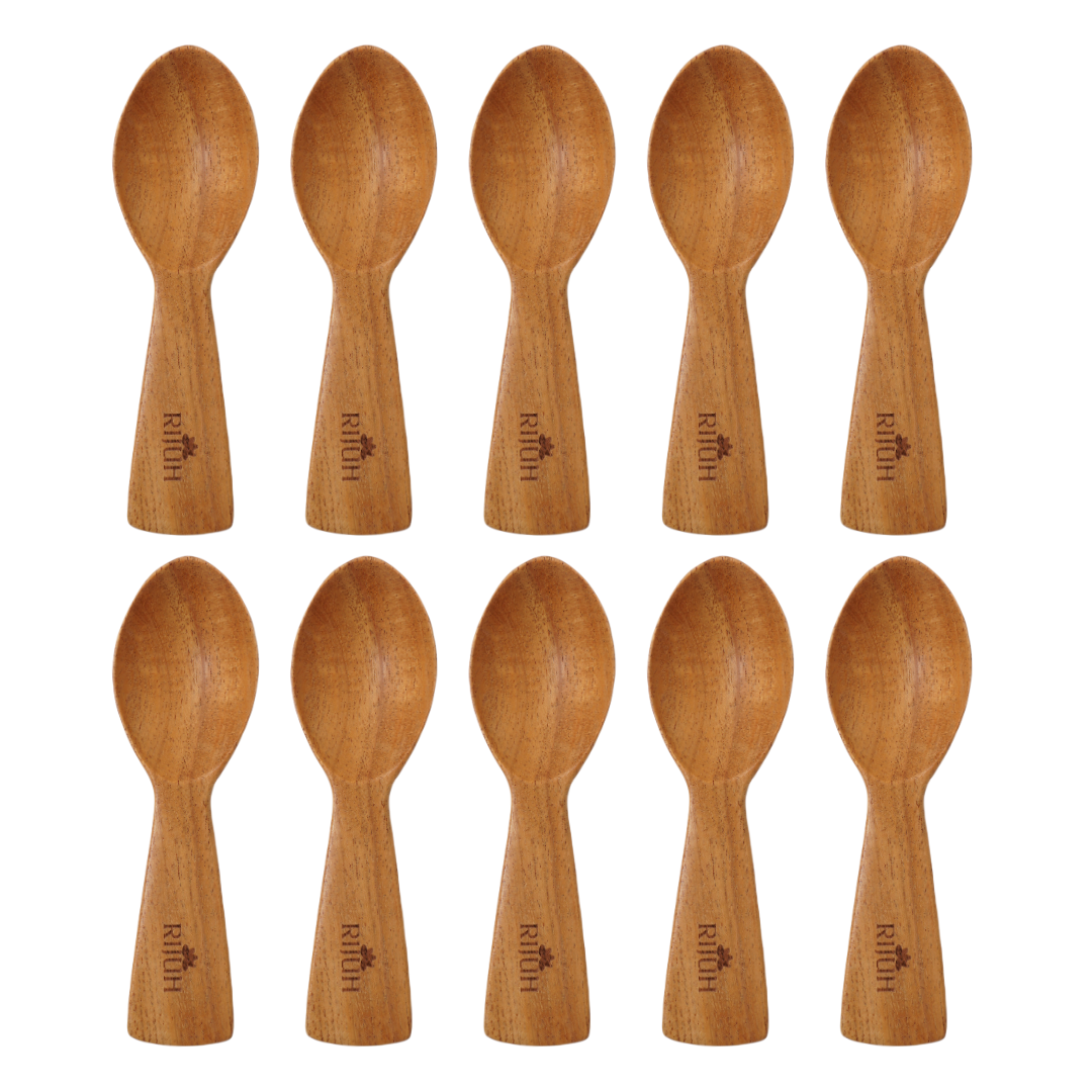 Wooden Powder Spoon | Made with Neem wood | Best for scooping and serving
