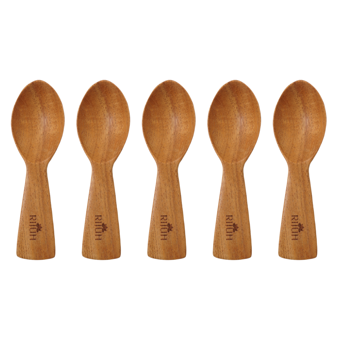 Wooden Powder Spoon | Made with Neem wood | Best for scooping and serving
