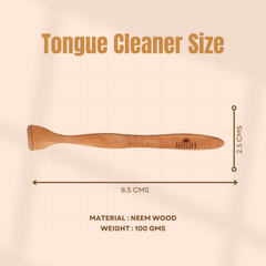 Rijuh Neem Wood Tongue Cleaner | Sustainable, Eco-Friendly, and Chemical-Free