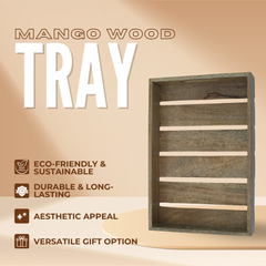 Wooden Serving Tray | Made with Mango wood | Multipurpose
