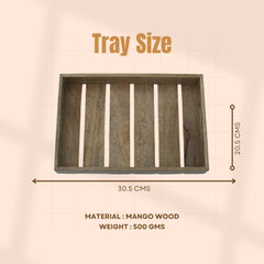 Wooden Serving Tray | Made with Mango wood | Multipurpose