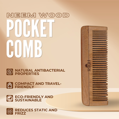 Kacchi Neem Wooden Pocket Comb