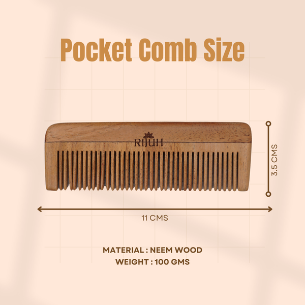Kacchi Neem Wooden Pocket Comb