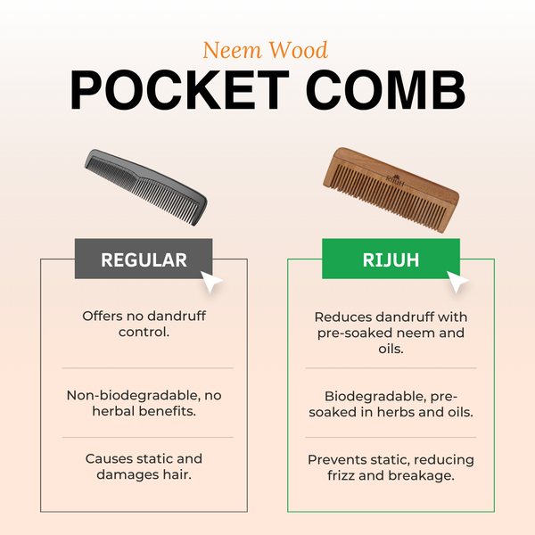 Kacchi Neem Wooden Pocket Comb