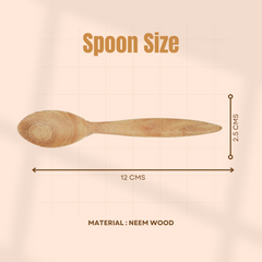 Rijuh Wooden Spoon | Made with Neem wood | Best for scooping and serving