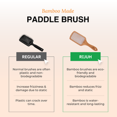 Bamboo Wood Paddle Hair Brush