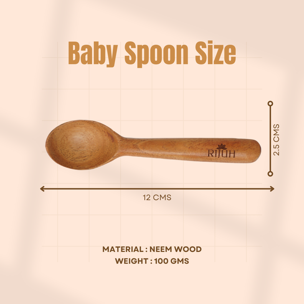 Eco-Friendly Neem Wood Baby Spoon | Safe, BPA-Free, and Sustainable Cutlery