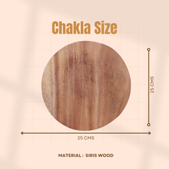 Siris Wood Chakla Belan | Handcrafted | Non-Slip Rolling Board | Smooth & Durable | Best for Rotis, Parathas & Baking