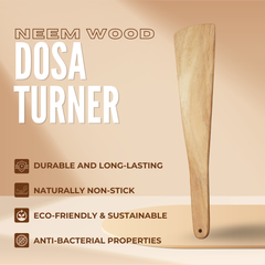 Wooden Dosa Turner | Made with Neem wood | Compact | Non stick