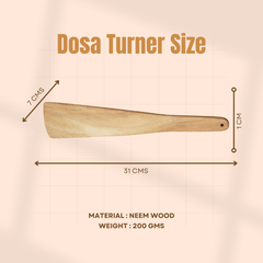 Rijuh's Neem Wood Dosa Turner & Half Flip