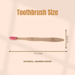 Rijuh Eco-Friendly Bamboo Toothbrush - Pack of 5