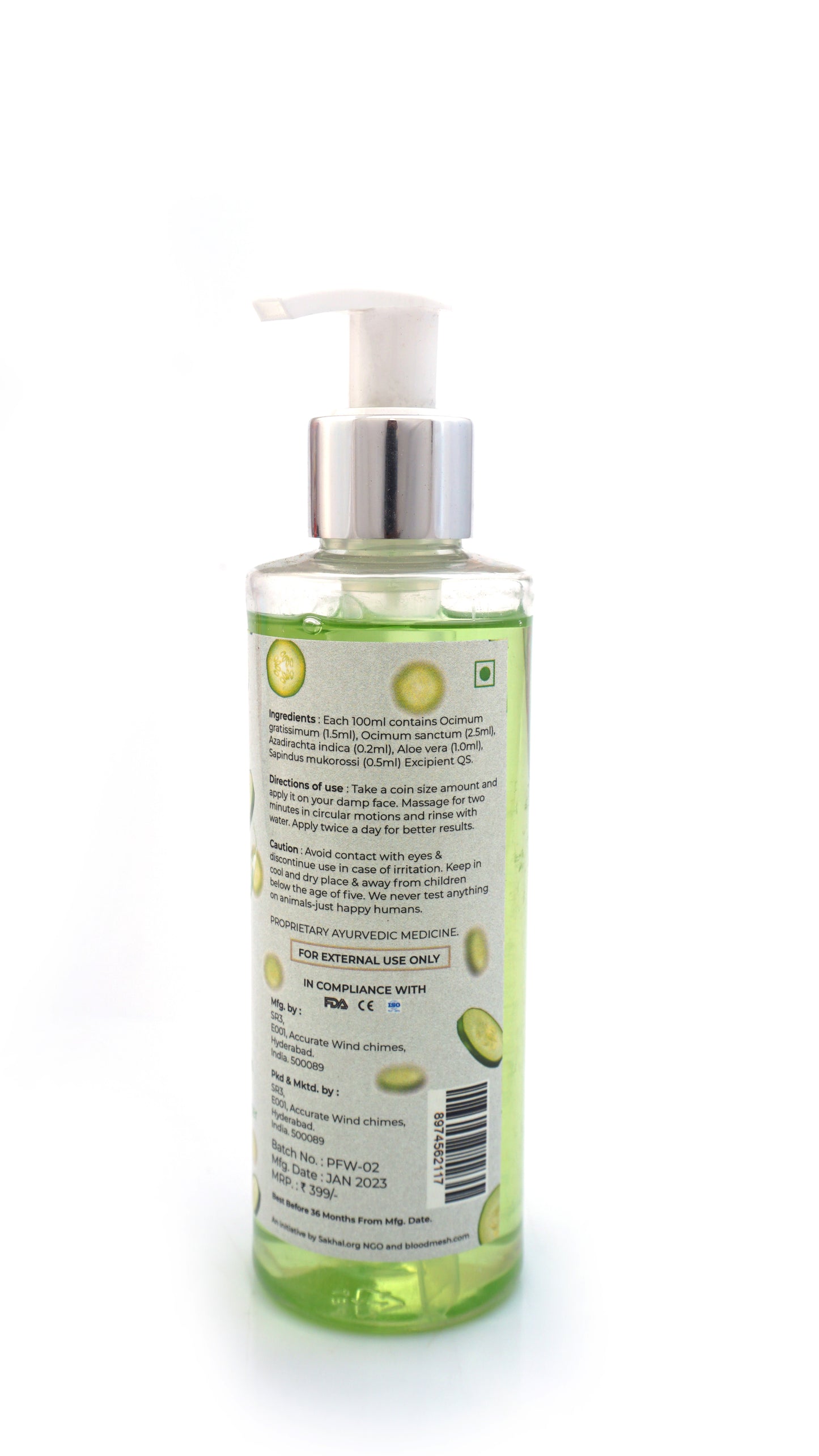 Fresh Cucumber Face Wash 200 ml