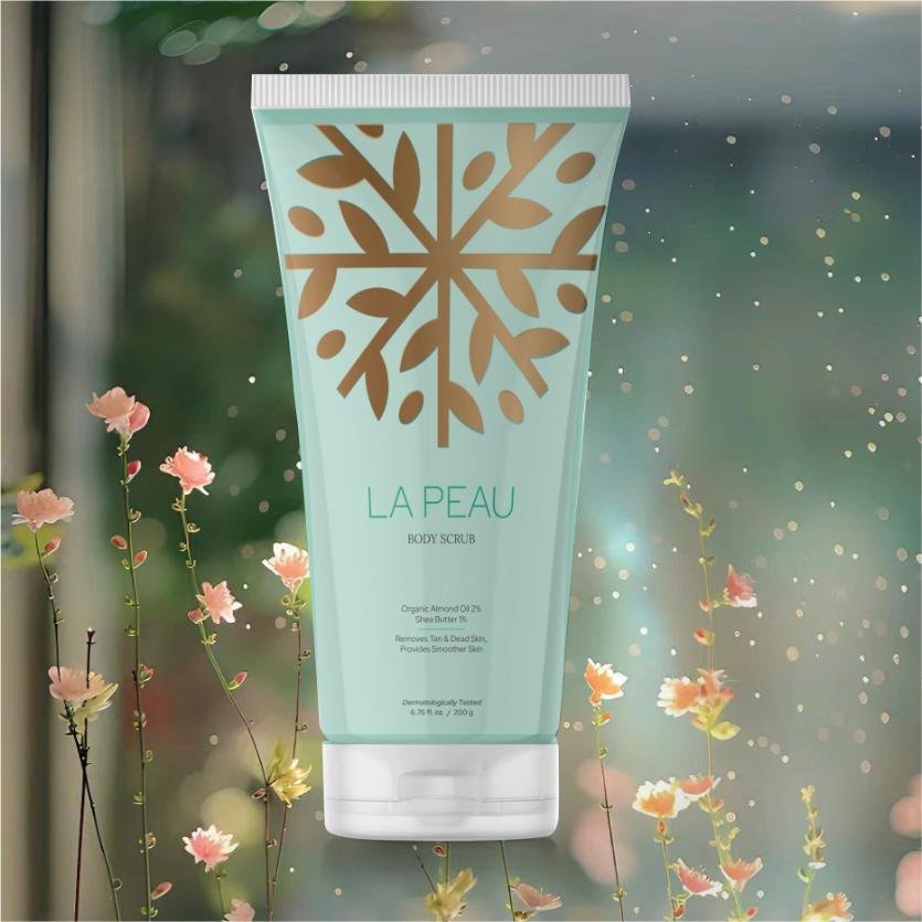 La Peau Body Scrub – Organic Almond Oil & Shea Butter Body Scrub