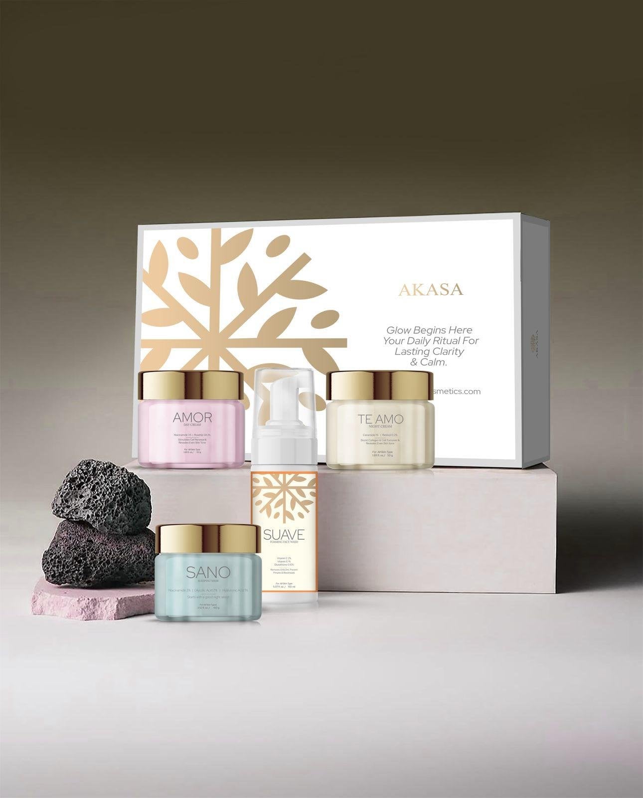 AKASA Skincare Kit – Complete Care for Healthy & Radiant Skin