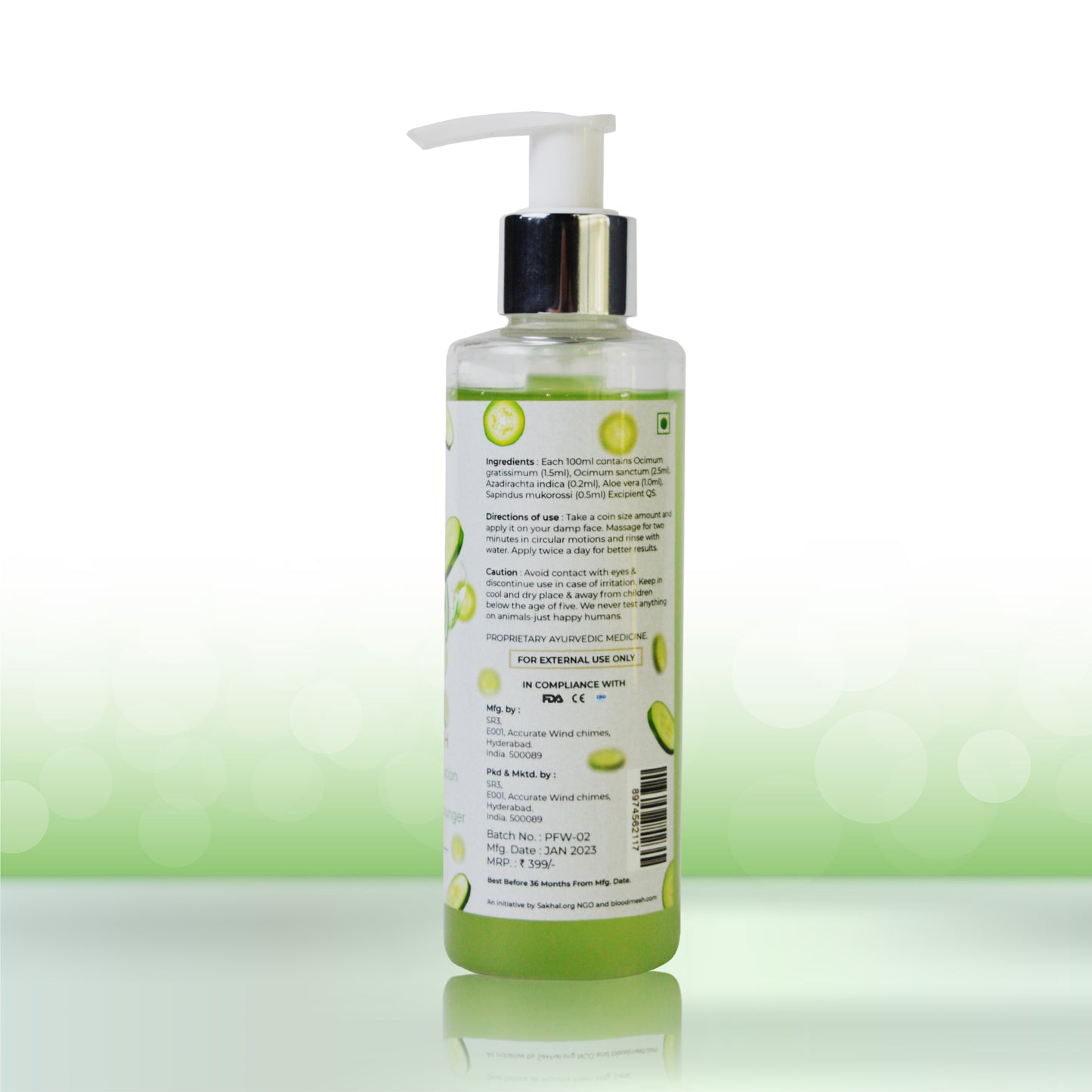 Fresh Cucumber Face Wash 200 ml